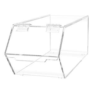 Nouveauté Distributeur de bonbons en acrylique transparent de comptoir au design moderne personnalisé avec couvercle magnétique - Product Image 1