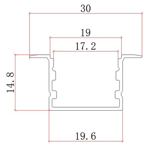 New 20*15 Modern Customized Led Extruded Low Profile Aluminum Frame Profile for Led <b>Lighting</b> Surface Mounted Celling Wall Floor - Product Image 6