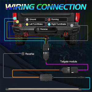 Barre de feux arrière LED 12V de 37 pouces avec clignotants de recul blancs et feux de détresse pour Jeep, SUV tout-terrain - Product Image 5