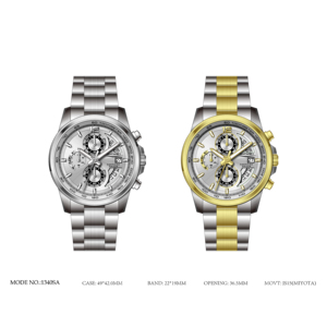 นาฬิกาควอตซ์42มม. สำหรับผู้ชายนาฬิกาควอตซ์304/316สแตนเลสกันน้ำตัวชี้แบบธุรกิจ - Product Image 6