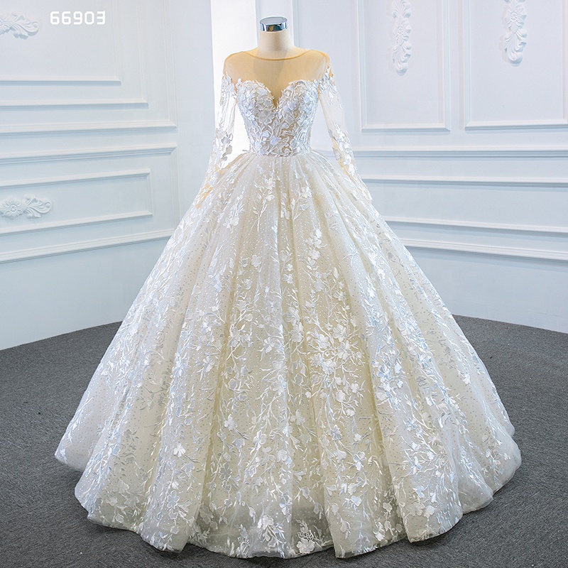 Janchambre — robe de bal bouffante à manches longues, tenue de mariée russe, modèle RSM66903