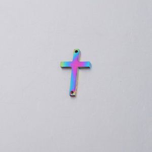 Christian Religious Style <strong>Cross</strong> Shape Pendant Cheap Custom Stainless Steel Two Hole <strong>Cross</strong> <strong>Charms</strong> for Necklace Bracelet Making - Product Image 6