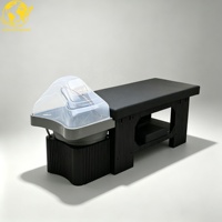 Fauteuil de massage électrique moderne de luxe en cuir PU pour salon de coiffure thaïlandais, lit de shampoing réglable pour salons de beauté