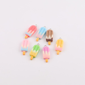 Colgante de resina con forma de helado, color aleatorio, accesorio de manualidades para llavero o adorno - Product Image 4