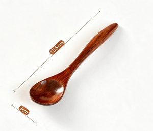 Cucchiaio in Legno per Mangiare, Cucchiai da Zuppa con Manico Piccolo, Piccoli Cucchiai in Legno per Servire a Tavola - Product Image 4