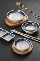 Assiette ronde en mélamine de 5,5 pouces, assiette profonde pour sauce, assiette à sushi, assiette à salade, écologique, passe au lave-vaisselle, bol à sauce pour restaurant