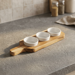 Bandeja de servir minimalista de madera, forma rectangular, diseño sólido, apta para lavavajillas, platos y vajilla, decoración de mesa, utensilios de cocina - Product Image 1