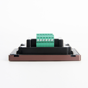 יוקרה עיצוב חכם 12V DC מגע יבש רך מגע 4 כנופיית עלה זהב מוברש אלומיניום אור קיר מתג - Product Image 6