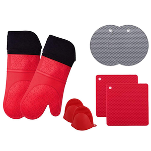 Mitaines et fourbasses en <span class=keywords><strong>Silicone</strong></span> à poignée Non texturées, pour <span class=keywords><strong>four</strong></span>, plastique - Product Image 1