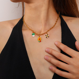 Abalorios de la Serie Plantas de Aleación de Zinc: Cactus, Flor, Abeja - Accesorios de Joyería DIY, Colgante de Moda Unisex - Product Image 4