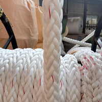 Cuerda de amarre de alta tenacidad de 120 mm y 8 cabos de PP/poliéster, suministro de fábrica, cuerda de anclaje de 64 mm para barcos, certificada ISO9001