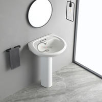 Lavabo colonne en céramique haute dureté pour projet hôtelier, achat centralisé