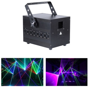 Luz de discoteca RGB a todo color ILDA DMX Control <span class=keywords><strong>DJ</strong></span> Iluminación Verde 10W Luz láser de animación - Product Image 3