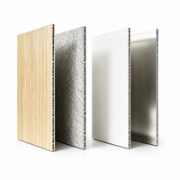 Panneau 3D en aluminium ignifuge A2, revêtement PVDF, léger, haute résistance, panneau à âme conique pour revêtement mural, plafond, façade