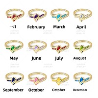 European American College Class Ring Grenz überschreitende benutzer definierte feine Ring Dezember Birth stone Trendy personal isierte Gravur Hot Selling
