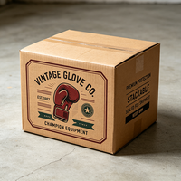 Boîte d'emballage en carton ondulé pour gants de boxe, équipement de sport de combat, conception personnalisée, logo sur mesure, étanche, vente en gros OEM ODM, pour salle de combat
