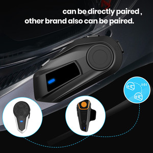 Casque de moto avec interphone Bluetooth 5.0, système de communication sans fil pour 2 motards, casque pour les amateurs de cyclisme - Product Image 4