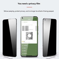 Protecteur d'écran de confidentialité 9H anti-rayures en verre trempé pour téléphone portable Oneplus 9R 9E Film de téléphone
