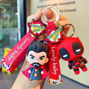 Llavero de Silicona con Diseño Creativo de los Vengadores en Versión Q, Accesorios para Bolsos de Coche con Diseño de Spider-Man <span class=keywords><strong>y</strong></span> Iron-Man, Pequeños Juguetes de Regalo FCZLM3 - Product Image 1