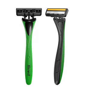 HW-B374DL ABS+rubber fast delivery and money OEM 4pc/blister pack 3 triple blade razor imported stainless steel material blade