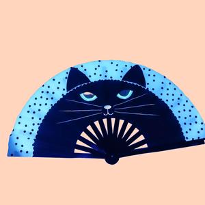 Éventails à main en gros, style chinois, noirs, personnalisables, grands, colorés, avec logo sur mesure, pour <span class=keywords><strong>Kung</strong></span> <span class=keywords><strong>Fu</strong></span> et Rave Clack - Product Image 3