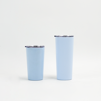 Gobelet isotherme à double paroi incassable, mince et droit, 680 ml, pour eau et bière