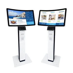 Custom Function Parts 23.6/32 Inch Curved Screen Led Light Qr Barcode Display Industrial Panel <b>Pc</b> for Self Service Kiosk - Product Image 1