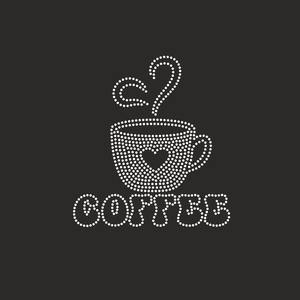 Coffee <span class=keywords><strong>on</strong></span> <span class=keywords><strong>My</strong></span> <span class=keywords><strong>Mind</strong></span> Bling Iron-<span class=keywords><strong>On</strong></span> Transfer Rhinestone Decal Sticker para camiseta y taza Hot Glass Hot Transfers Patches - Product Image 5