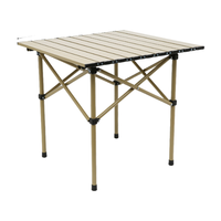 Table de rangement d'extérieur moderne, portable, beige et noire, durable, robuste, de haute qualité, réglable, 99*55*52-82cm, vente en gros
