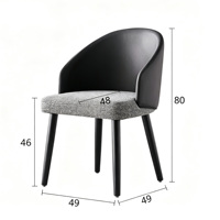 Chaise de salle à manger moderne en matériaux mixtes, dossier en cuir effet griffes de chat, assise en lin, chaise d'appoint avec pieds en métal pour salle à manger et cuisine
