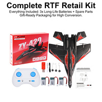 Avion RC avec portée de 200 m, ensemble de 3 batteries, avion télécommandé en mousse EPP, prêt pour FBA, vente en gros