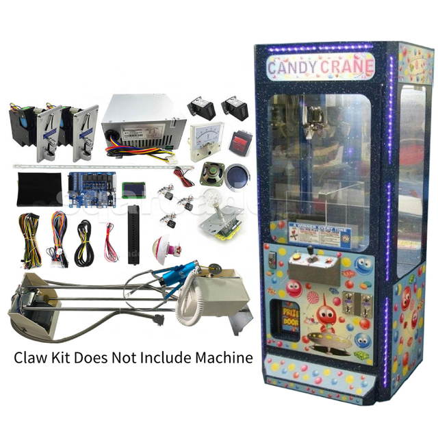 High Quality Arcade Crane Machine Kit for Kids-DIY Plastic Coin Operated Game with English Interface