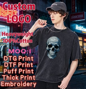 Camisetas de Hombre de Alta Calidad DEM/OEM, Camisetas con Estampado Digital Personalizado, Camisetas de Algodón 100% Pesado, Estilo Urbano - Product Image 1