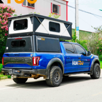 Huntoo - Caja de Aluminio Rígida con Lona para Camioneta, para las Cuatro Estaciones, para Acampar Fuera de la Red y en la Naturaleza