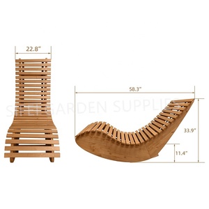 <span class=keywords><strong>Chaise</strong></span> <span class=keywords><strong>longue</strong></span> en bois moderne pour patio, <span class=keywords><strong>chaise</strong></span> berçante d'extérieur - Product Image 4