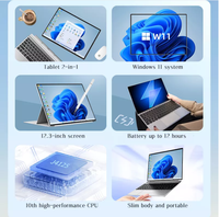 Grosir OEM Win 10 Netbook Komputer Laptop 12.3 Inci 3000*2000 IPS Win 10 Home 2 In 1 Laptop Komputer dan Tablet PC untuk Siswa