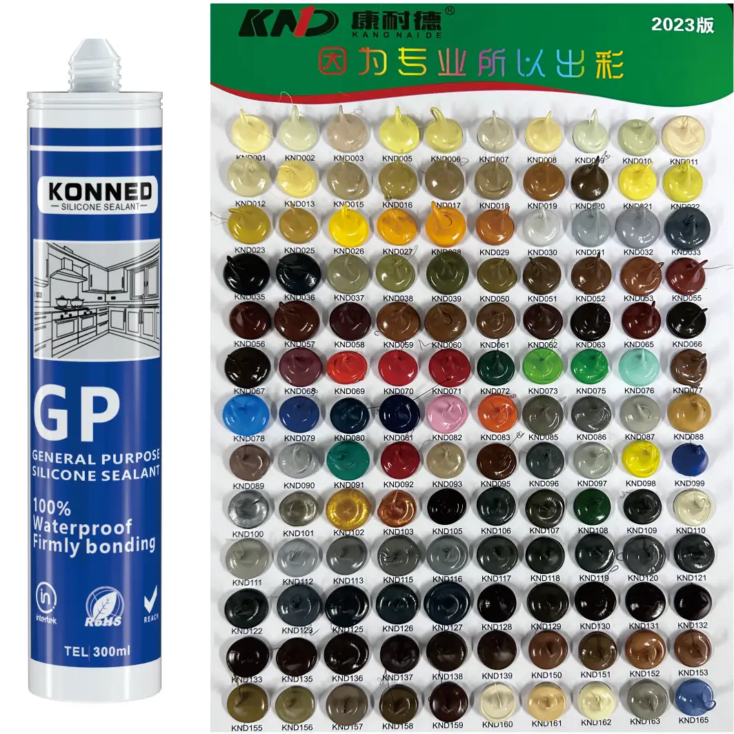 KONNED price acetic GP RTV glass sealant glue waterproof clear silicone sealant for window