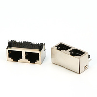Connecteur réseau RJ45 modulaire 1x2 double port type DIP RJ45 8P8C Ethernet