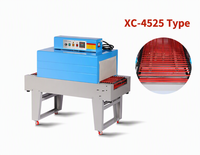 Machine d'emballage sous film rétractable à plateforme haute Xicang XC-4525, convoyeur à chaîne, tunnel de rétraction thermique automatique 8KW pour l'alimentation et les boissons