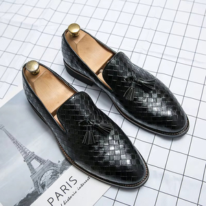 Nouvelles Chaussures Oxford S0068X pour Homme en Cuir de Vachette, Style Gentleman, à Enfiler, Broderie Perle, Légères, Tendance Automne, pour Marié - Product Image 5