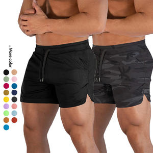 Pantalones Cortos Deportivos para Hombre con Cintura Elástica y Logotipo OEM Nuevo, Paquete de 2, Secado Rápido, para Entrenamiento Atlético, Gimnasio - Product Image 1