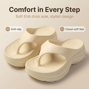 Sandalias EVA para mujer, pantuflas de suela suave para interiores y exteriores, calzado cómodo de verano para parejas - Product Image 1