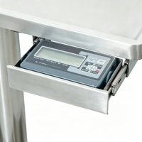 Table d'examen vétérinaire professionnelle en acier inoxydable, équipement clinique avec balance numérique de grande capacité