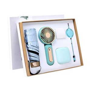 Juego de Regalo Empresarial con Mini Ventilador y Caja de Regalo con Forma de Paraguas, Ideal para Promociones, Precio de Fábrica - Product Image 4