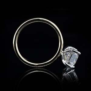 Anillo de Diamantes Cultivados en Laboratorio Personalizado, Oro de 14k, Corte Esmeralda, Joyería de Lujo para Mujer, RIZTA JEWELS, Diamantes Rellenos Color D, Anillo de Compromiso/Boda - Product Image 2