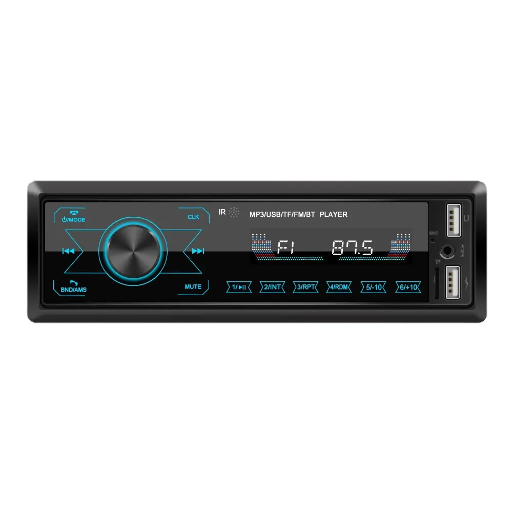 Rádio automotivo colorido m10, com luzes coloridas, tela reprodutor de mp3, 1din, dvd, usb/sd, rádio, multimídia, m10