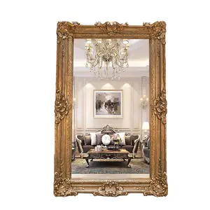 Mok espelho de corpo inteiro com moldura, decorativa barroca, poliuretano, grande, espelho de corpo inteiro