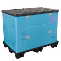 Bacs à couvercle ondulé empilables avec boîte à palettes pliable pour le transport de stockage de conteneurs en plastique