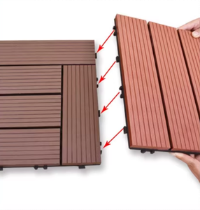 Azulejos impermeables DIY para exteriores, Patio, jardín, <span class=keywords><strong>terraza</strong></span>, rayas verticales, compuesto <span class=keywords><strong>de</strong></span> madera entrelazado, suelo <span class=keywords><strong>de</strong></span> cubierta WPC, 30*30*2cm - Product Image 3