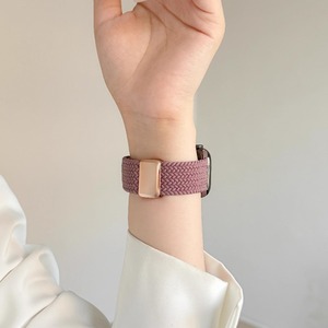 Pour <span class=keywords><strong>Apple</strong></span> <span class=keywords><strong>Watch</strong></span> IWatch10 9 8 <span class=keywords><strong>Bracelet</strong></span> de montre avec tissage en nylon élastique pour <span class=keywords><strong>Apple</strong></span> <span class=keywords><strong>Watch</strong></span> Ultra2 <span class=keywords><strong>Bracelet</strong></span> de remplacement à boucle magnétique - Product Image 5